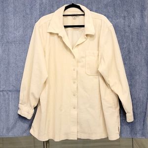 LL Bean Corduroy button-down - cream